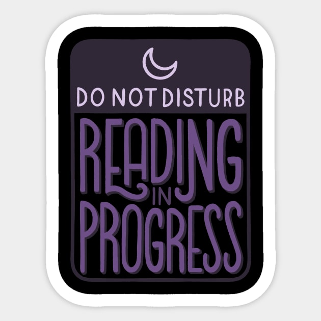 Reading in Progress Sticker by Made Adventurous